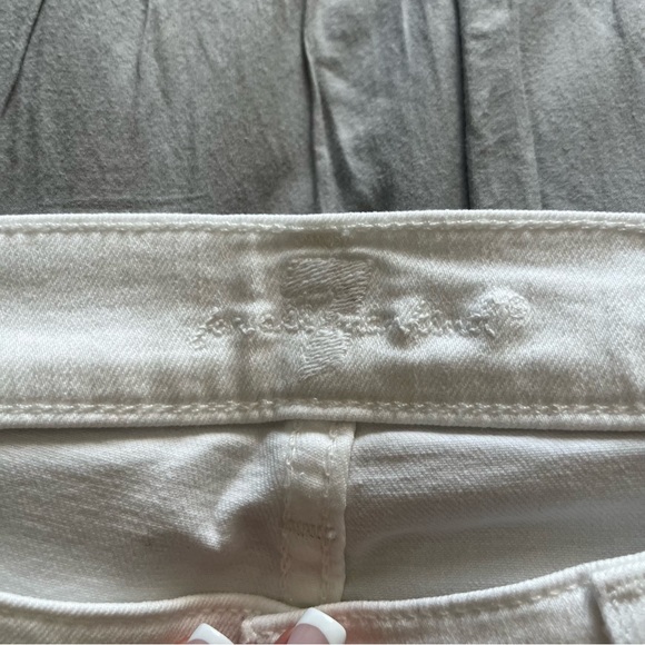 7 For All Mankind Clean White Mid-Rise Gwenevere Skinny Ankle Jeans Size 29 - Picture 4 of 9